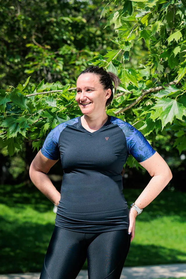 GAYASKIN Mercure T-shirt sport femme col V recyclé